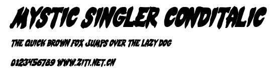Mystic Singler CondItalic.ttf字體轉換器圖片