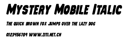 Mystery Mobile Italic.ttf字體轉換器圖片