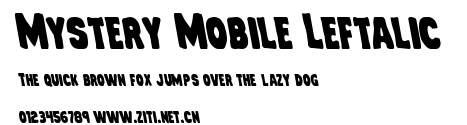 Mystery Mobile Leftalic.ttf字體轉換器圖片