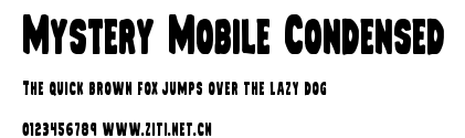 Mystery Mobile Condensed.ttf字體轉換器圖片