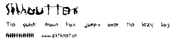 Silhouttes.ttf字體轉換器圖片