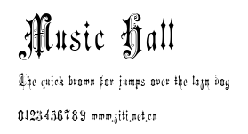Music Hall.ttf字體轉換器圖片