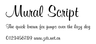 Mural Script.ttf字體轉換器圖片