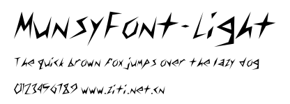 MunsyFont-Light.ttf字體轉換器圖片