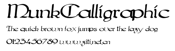 MunkCalligraphic.ttf字體轉換器圖片