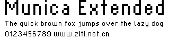 Munica Extended.ttf字體轉換器圖片