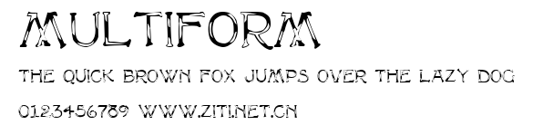 Multiform.ttf字體轉換器圖片