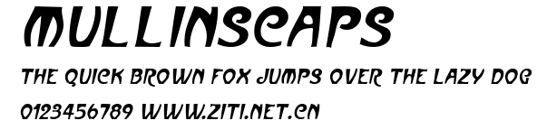 MullinsCaps.ttf字體轉換器圖片