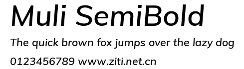 Muli SemiBold.ttf字體轉換器圖片