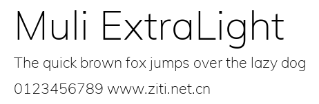 Muli ExtraLight.ttf字體轉換器圖片
