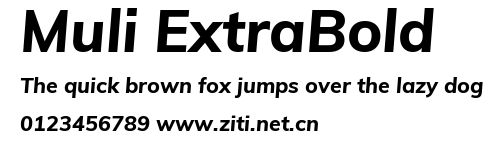 Muli ExtraBold.ttf字體轉換器圖片