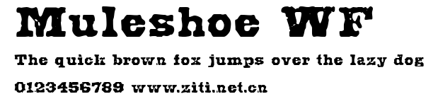 Muleshoe WF.ttf字體轉換器圖片