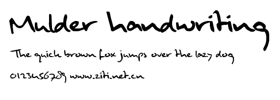 Mulder handwriting.ttf字體轉換器圖片