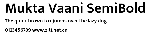 Mukta Vaani SemiBold.ttf字體轉換器圖片