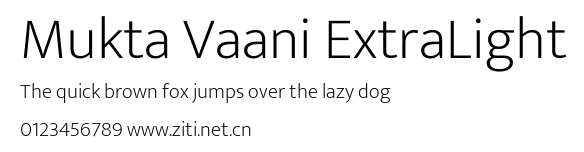 Mukta Vaani ExtraLight.ttf字體轉換器圖片