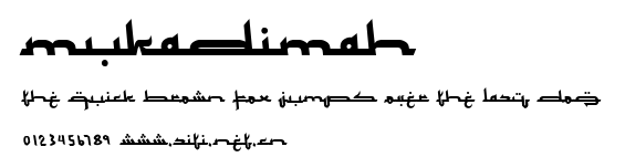 Mukadimah.ttf字體轉換器圖片