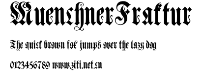 MuenchnerFraktur.otf字體轉換器圖片