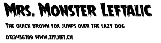 Mrs. Monster Leftalic.ttf字體轉換器圖片