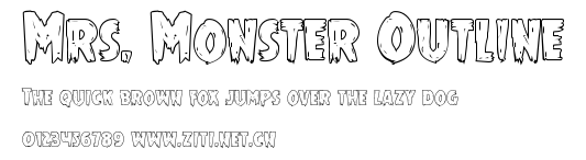 Mrs. Monster Outline.ttf字體轉換器圖片