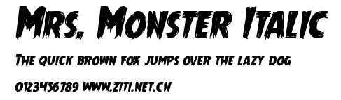 Mrs. Monster Italic.ttf字體轉換器圖片