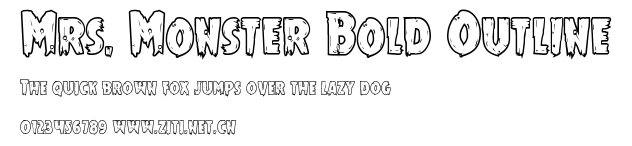 Mrs. Monster Bold Outline.ttf字體轉換器圖片