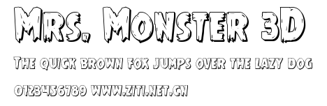 Mrs. Monster 3D.ttf字體轉換器圖片