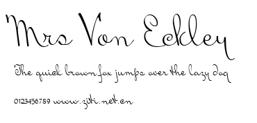 Mrs Von Eckley.ttf字體轉換器圖片