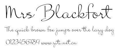 Mrs Blackfort.ttf字體轉換器圖片