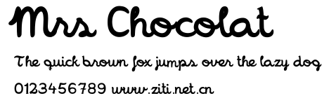 Mrs Chocolat.ttf字體轉換器圖片