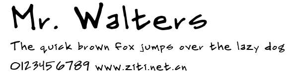 Mr. Walters.ttf字體轉換器圖片