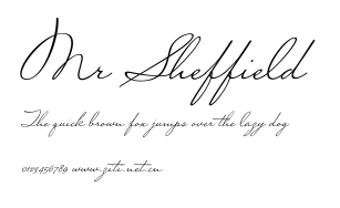 Mr Sheffield.ttf字體轉換器圖片