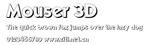 Mouser 3D.ttf字體轉換器圖片