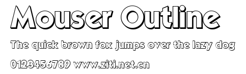 Mouser Outline.ttf字體轉換器圖片