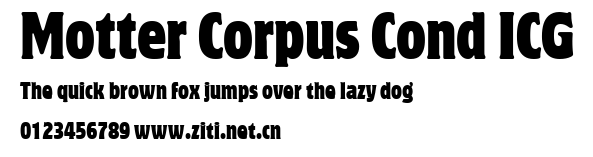 Motter Corpus Cond ICG.ttf字體轉換器圖片