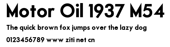 Motor Oil 1937 M54.ttf字體轉換器圖片