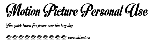 Motion Picture Personal Use .ttf