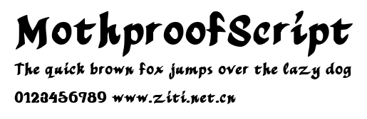MothproofScript.ttf字體轉換器圖片