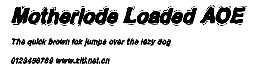 Motherlode Loaded AOE.ttf字體轉換器圖片