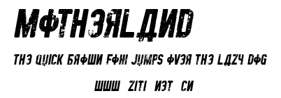 Motherland.ttf字體轉換器圖片