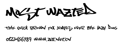 Most Wazted.ttf字體轉換器圖片