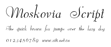 Moskovia Script.ttf字體轉換器圖片