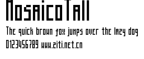 MosaicoTall.ttf字體轉換器圖片