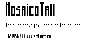 MosaicoTall.ttf字體轉換器圖片