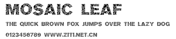 Mosaic leaf.ttf字體轉換器圖片