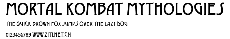 Mortal Kombat Mythologies.ttf字體轉換器圖片