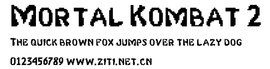 Mortal Kombat 2.ttf字體轉換器圖片