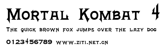 Mortal Kombat 4.ttf字體轉換器圖片