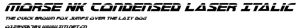 Morse NK Condensed Laser Italic.ttf字體轉換器圖片