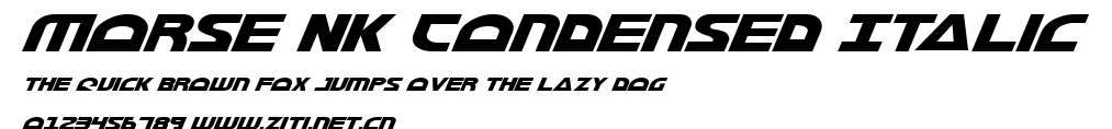 Morse NK Condensed Italic.ttf字體轉換器圖片