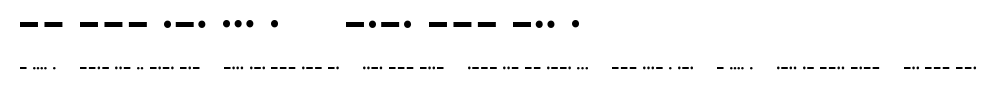 Morse Code.ttf字體轉換器圖片